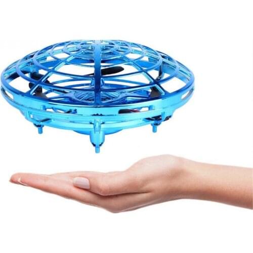 Anti-collision Hand Induced Hovering UFO Ball Flying Quadcopter Gyro Aircraft RC Toys Suspension Mini Induction Drone Kids Gift