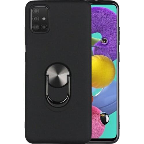 For Samsung Galaxy A01 A11 A21s A31 A41 A51 A71 A02s S10 Note 10 Lite Case Car Holder Magnetic Armor Ring Stand TPU Bumper Cover