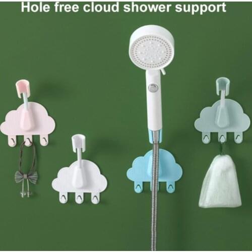 360° Cloud Shower Head Stand Removable ABS Shower Head Holder Wall Mount Shower Head Storage Shelf For Bathroom Accessories New