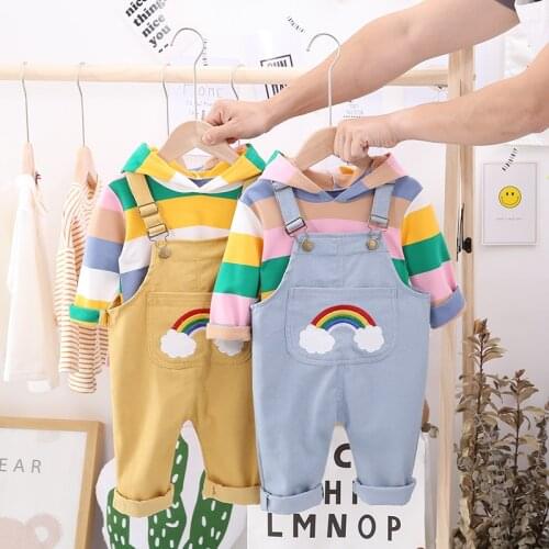 Children Autumn Clothes Baby Boy Girls Cartoon T-Shirt Camouflage Bib Pants 2Pcs/Sets Infant Out Kids Toddler Casual Tracksuits