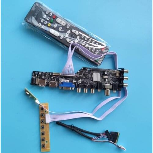 For HSD160PHW1-B00 1366x768 controller board panel HDMI-compatible monitor remote driver digital DVB-T DVB-T2 LED USB VGA AV TV
