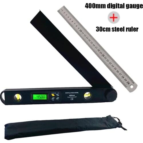 400mm Digital Angle Finder Spirit Level Digital Level 360 Degree Angle Finder Spirit Level Upright with Magnets Inclinometer