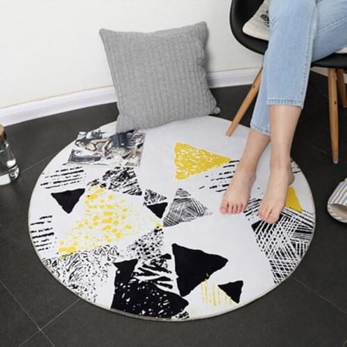 Nordic Geometric Round Carpets For Living Room Bedroom Area Rugs And Carpet Child Room Computer Chair Floor Mat Cloakroom Carpet