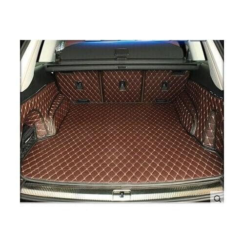 Good quality! Full set car trunk mats for Audi Q7 5 seats 2019-2015 waterproof cargo liner mats boot carpets for Q7 2018