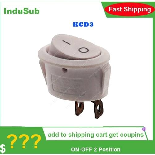 KCD3 Rocker Switch ON-OFF 2 Position 2 Pin Electrical equipment With Light Power Switch 6A 250VAC 10A 250VAC