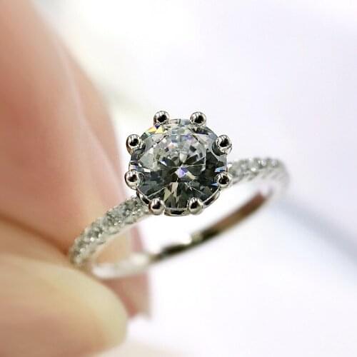 Modyle 2021 New Real 925 Yellow Gold Plated High Carbon Diamond Ring Bijoux Femme Fashion Women Jewelry BijouxEngagement Wedding