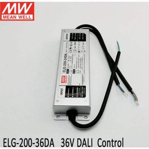 MEAN WELL ELG-200-36DA 200W 5.55A 36V Dali control LED Power Supply 110V/220V AC to 36V DC 200W waterproof IP67 DALI led driver