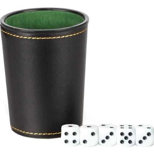 Foreign Trade New Leather Trumpet Flannel Dice Cup Bar KTV Entertainment Dice Cup
