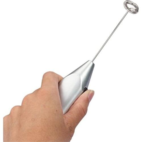 Hot Newest Mini Bubble Milk Drink Stir Bar Electric Coffee Blender Handheld Eggbeater Kitchen Cooking Tools Stainless Steel