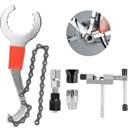 Bicycle Repair Tool Sets Kits Chain Crank Wheel Extractor Outdoor Cycling Pedal Remover Puller Tool MTB Bike Axle Remover