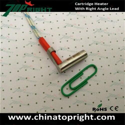 12v40w 6x20mm right angle leads heating cartridge, free shipping