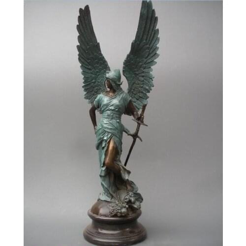 Huge Green Bronze Marble Sculpture Art goddess of beauty Athena tatue