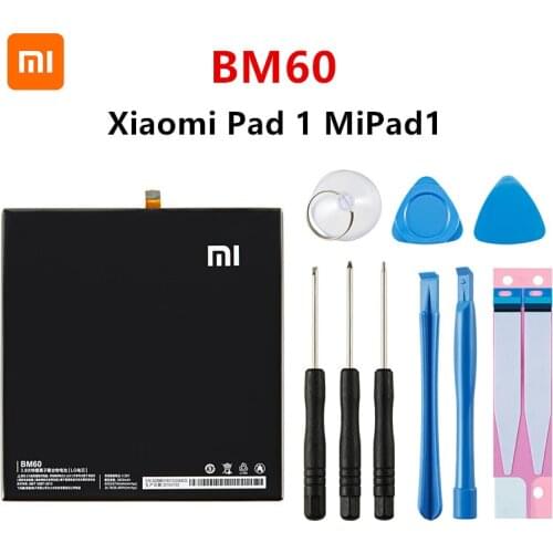 Xiao mi 100% Orginal BM60 6520mAh Battery For Xiaomi Pad 1 Mipad 1 A0101 BM60 High Quality Tablet Replacement Batteries +Tools