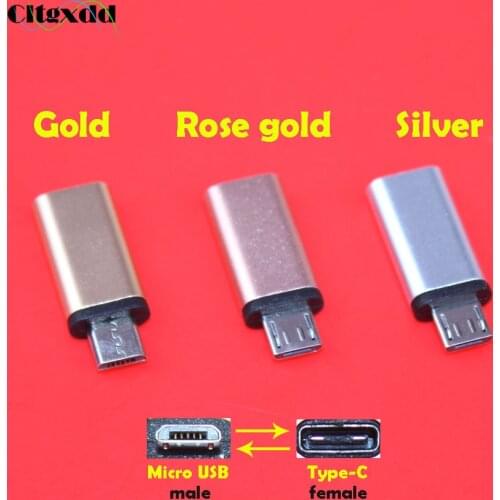 Cltgxdd Micro USB Male to Type c Female Converter Android Phone Cable Adapter charging connector for Xiaomi Mi6 Mi5 Huawei P9