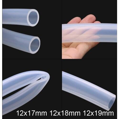 12x17mm 12x18mm 12x19mm 12mm Transparent silica gel hose food grade avirulent clear silicone tube FDA tasteless silicon tubing