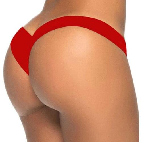 2021 Wholesale tanga SEXY Women Bikini bottom solid color G-String Brazilian Thongs Swimwear high waist Swimsuit Bottom swimming