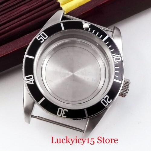 High Quality 41mm Watch Case Sapphire Glass Rotating Bezel Fit MIYOTA Movement