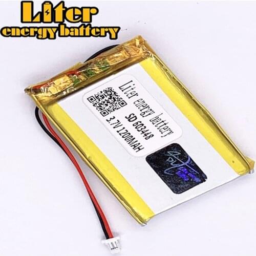 1.0MM 2pin connector 3.7 V 603448 603550 1200mah Rechargeable lipo battery polymer lithium battery MP3 MP4 MP5 small toys