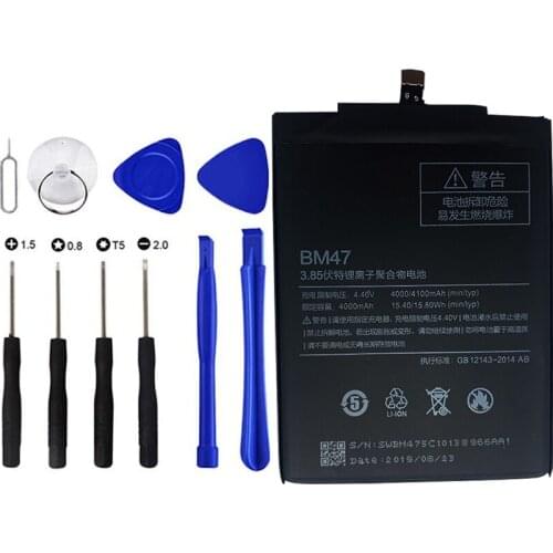 1pc BM47 Replacement Battery 4000mAh For Xiaomi Redmi 3 3S 3X 4X Redmi3 Pro + Repair Tools