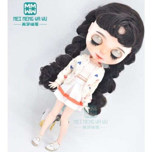 1pcs Blyth Doll Clothes sweater cardigan, pleated skirt, underwear for Blyth Azone OB23 OB24 1/6 doll accessories