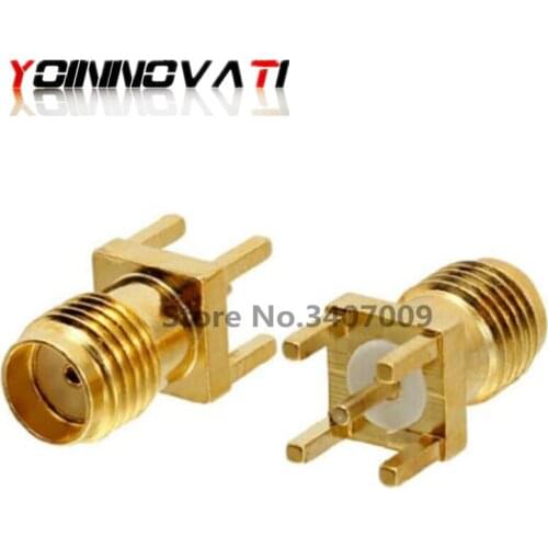 100PCS SMA female Thru Hole plug 180 DEGREE ( SMA-KE ) PCB Mount connector RF adapter SMA-KHD