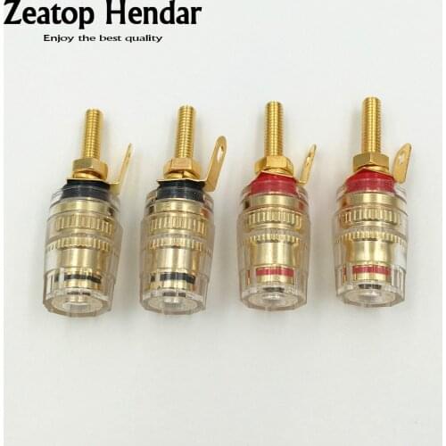 50Pcs 4mm Thread Medium Amplifier Speaker Spade Terminal Binding Post Banana Plug Socket Connector 38MM
