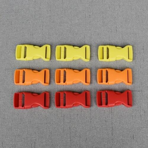 50 Pcs/Lot 20mm Colourful Plastic Release Buckle Strap For Bag Dog Collar Necklace Bracelet Paracord Sewing Accessory