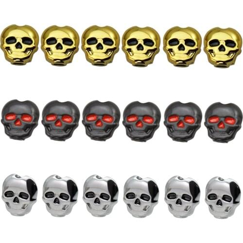 6Pcs Skull Shape Guitar Tuning Peg Tuner Machine Head Replacement Button