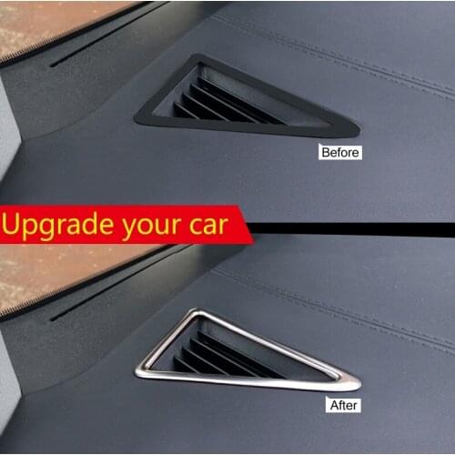 Car styling Upper air vent trim Silver Chromed color car accessories interior chromed accessories Fit For Vellfire Alphard 2015