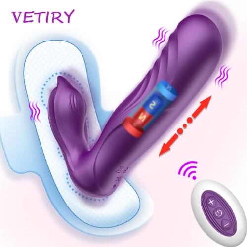 Wireless Remote Anal Plug Vibrator Telescopic Dildo Vibrator Prostate Massager Vagina Stimulator Butt Plug Sex Toy For Woman Men