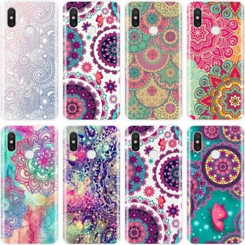 Floral mandala Mandara For xiaomi 4 4S 5 5C 5S 5S PLUS MAX 2 3Pro 6 6X 8 Pro 8lite 8 9 SE Cover Soft Silicone TPU Phone Case