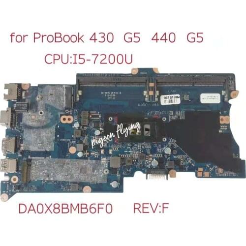 For HP ProBook 440 G5 Placa Base De Computadora Portátil CPU: I5-7200U L05788-001 L05788-601 DA0X8BMB6F0 DDR4 MB 100% Test Ok