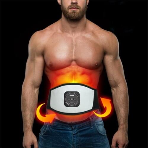 Intelligent Usb Rechargeable Ems Fitness Trainer Belt Led Display Electrical Muscle Stimulator Abdominal Home Training Massager