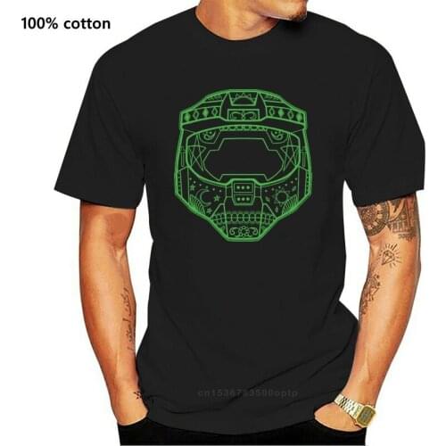 Master Chief Helmet Mens Black T-shirt New Fashion Mens Short Sleeve T Shirt Cotton T Shirts Tops Men Tee Shirts Top Tee