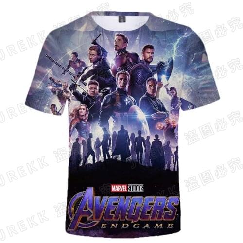 Cool Marvel Movie The Avengers T shirt Men Women Children Summer Short Sleeve Streetwear T-shirt Super Hero 3D Printed Tops Tee