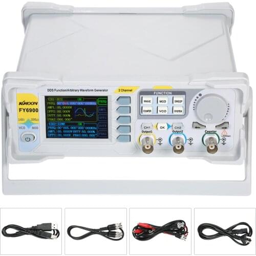 KKmoon 60MHz Function Signal Generator DDS Dual-channel Function Generator Pulse Signal Source 250MSa/s Frequency Meter