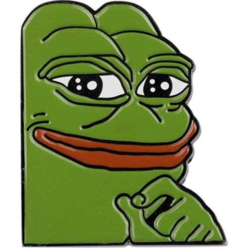 Internet Meme Smug Frog Pepe Lapel Pin Sad Dank Collector