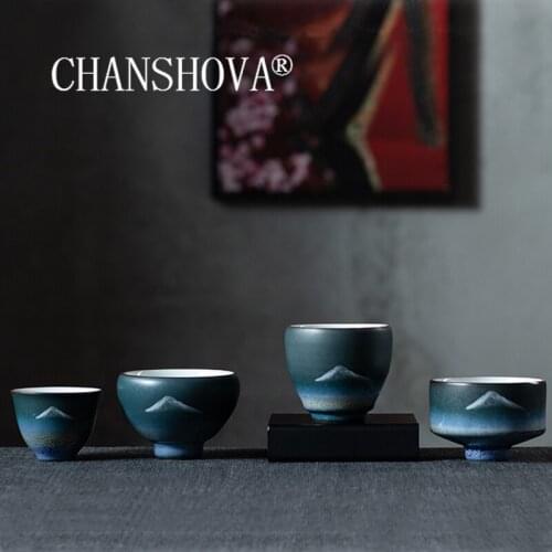 CHANSHOVA 45-85ml Traditional Chinese retro Kiln change texture Ceramic teacup Chinese Handmade porcelain cups Tea set H546
