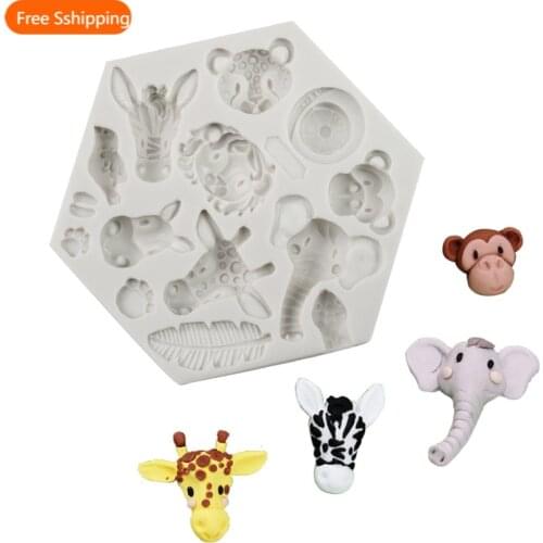 Forest Animal Fondant Cake Decorating Silicone Molds for Chocolate Candy Gum Paste Clay Sugar DIY Homemade Dessert Mold Supplies