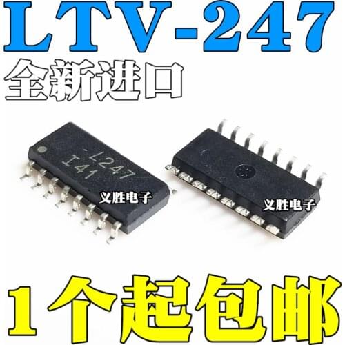 New and original LTV-247 LTV247 L247 SOP16 Photoelectric coupler isolator output transistor, transistor light coupling four chan
