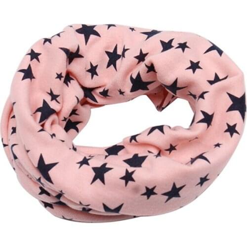 New boy girl Autumn Winter Collar Baby Scarf Cotton O Ring Neck Scarves Lucky Star Print foulard for Child Scarf Fashion Warm