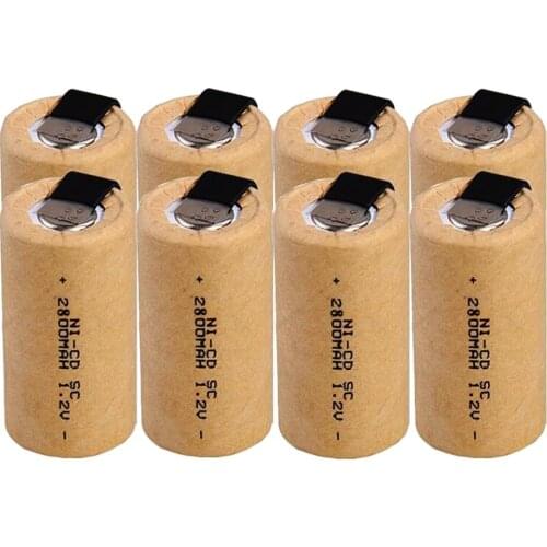 SC1.2V 2800mah Original Screwdriver Electric Drill Batteries SC Ni-Cd Rechargeable Battey with Tab Power Tool NiCd SUBC Cells