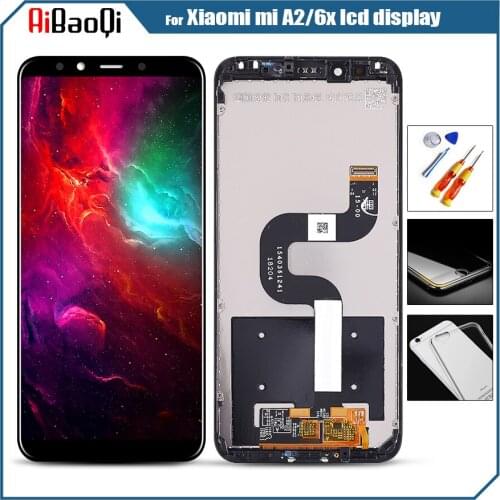 For 5.99" Original xiaomi Mi A2 LCD Screen Display Touch Panel Digitizer For Mi 6X A2 LCD Display Digitizer Replacement Parts