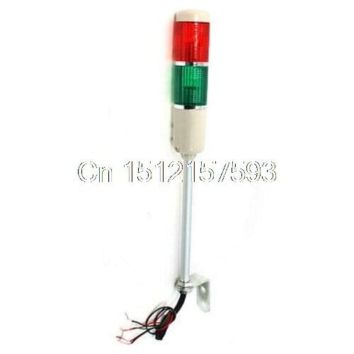 DC 24V Red Green Light Buzzer Industrial Warning Signal Tower Alarm Lamp