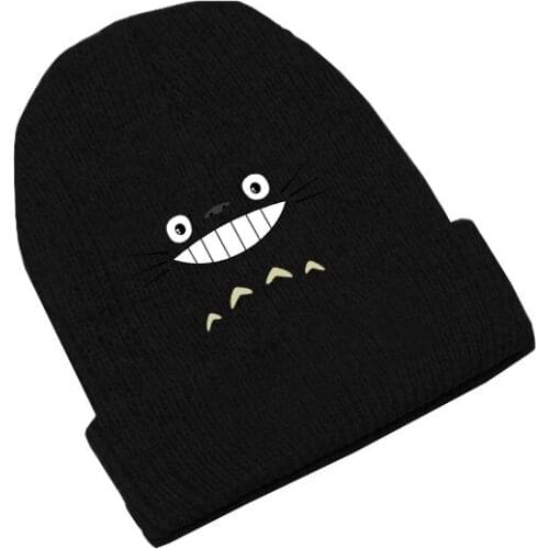 My Neighbor Totoro No Face Anime Skullies Caps Knitted Beanies Winter Warm Hats Men Women Boys Girls Gift Elastic