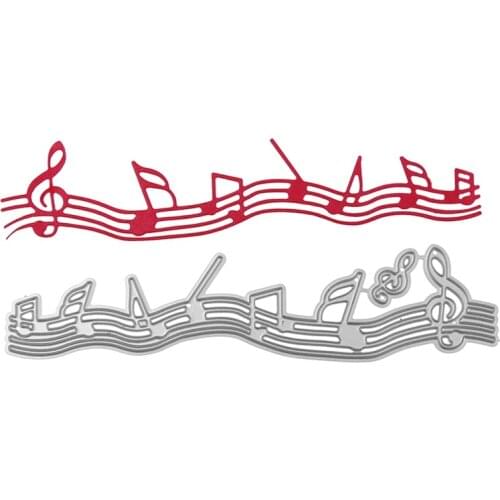 Flowing Notes Metal Cutting Die For DIY Embossing Paper Photo Album Gift Cards Making Scrapbooking Craft New Die