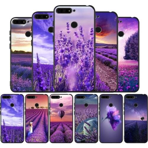 Lavender Fields Purple Flower Silicone Phone Case For Huawei honor 30 20 Pro 8 8X 9 10 20 Lite Mate 10 20 30 Lite Pro cover