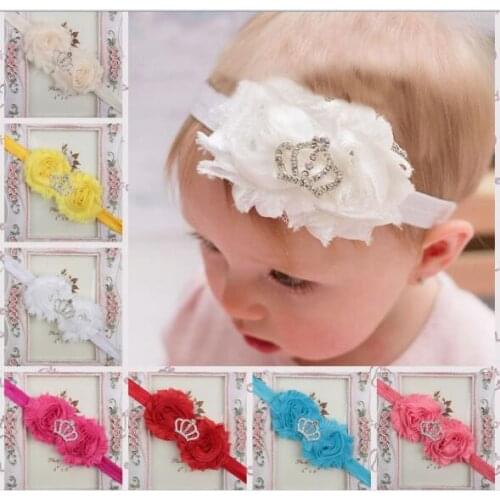 YH412 Baby Girls Hair Accessories Kids Crown Headbands Elastic Children Sunflowers Headwear Hair Band