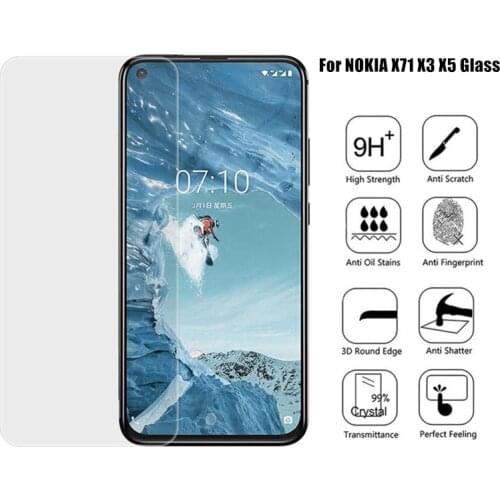 For Nokia X71 X 5 X 3 Tempered Glass Screen Protective Film Glass Protector For Nokia x3 x5 9H Glass Transparent Film