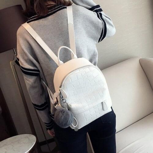 Fashion Mini Backpacks Women PU Leather Cute Small Backpack Female White Back Pack Black Backpacks for Teen Girls Bagpack Woman